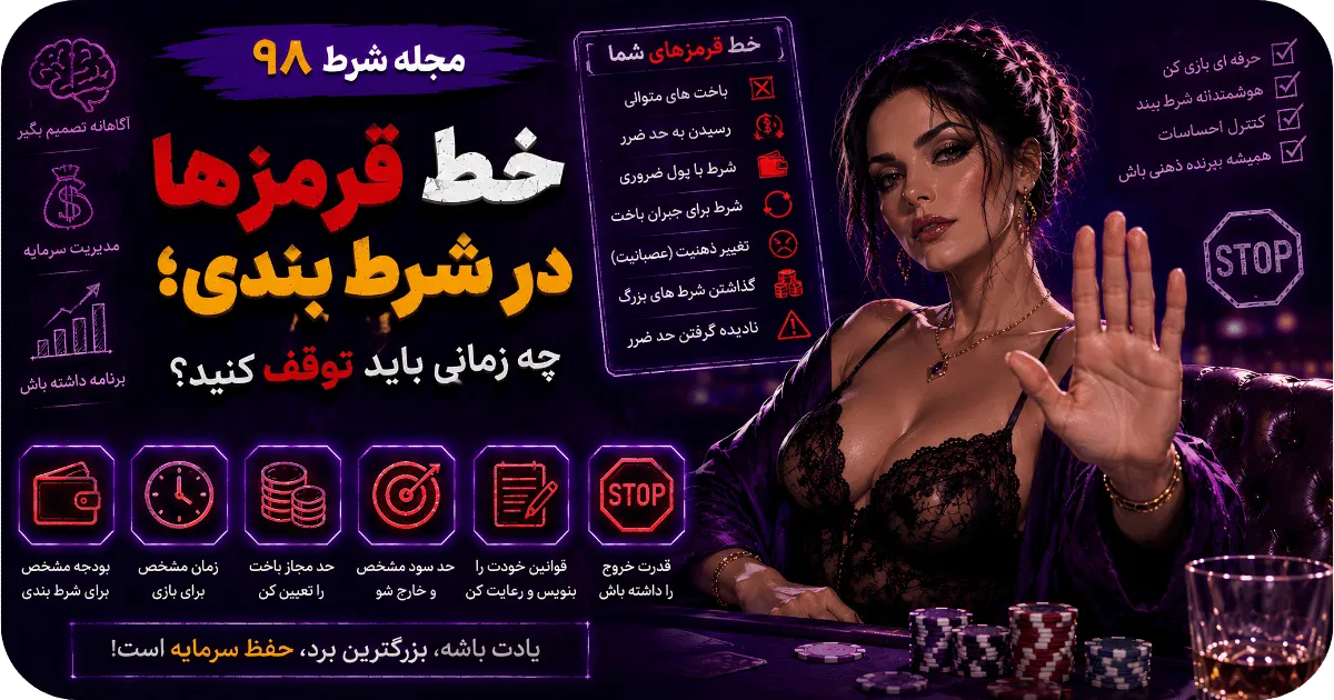شرط بندی مسئولانه خط قرمزها در شرط بندی